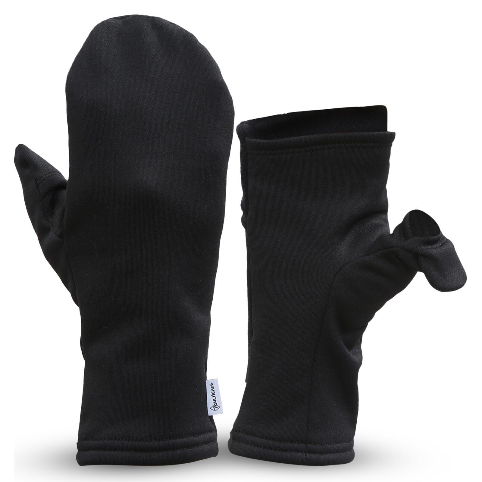 8518 Women’s Fingerless Mittens - Lightweight Convertible Running Mitten -